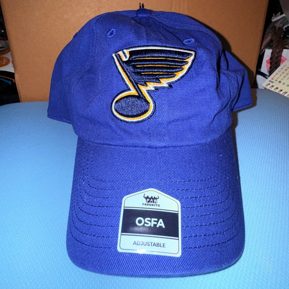 Fan Favorite St. Louis Blues NHL Hat Men OSFA NEW Blue Adjustable Dad Cap